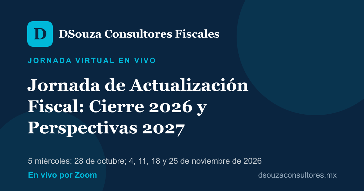 Vista previa: Jornada de Actualización Fiscal: Cierre 2026 y Perspectivas 2027