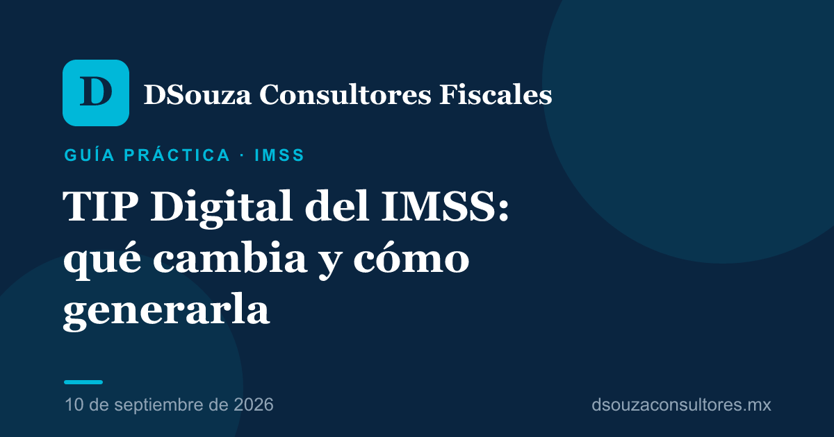 Vista previa de Guía: TIP Digital del IMSS para empresas | DSouza